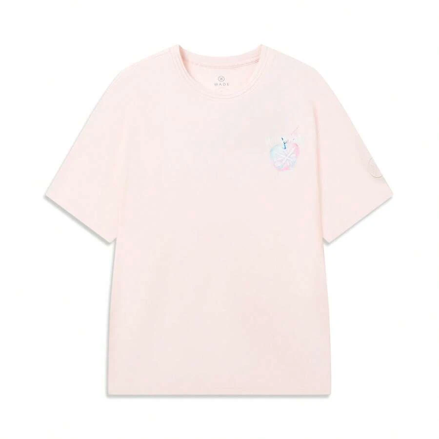 LI-NING Men's Short Sleeve T-Shirts AHSW139 Official Store - Milkshake Powder - View 1