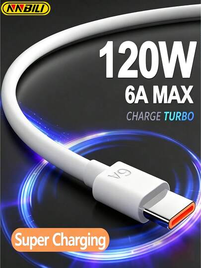 NNBILI 120W/67W USB 轉 Type-C Turbo 快充線，相容小米 15/14/13/12/11/10 Ultra、K80/K70/K60 Note14/13/12 Turbo 4/3/2、POCO X7/M7/F6、15/16，支援 Nanlens 快充協定與 Power Delivery 快充，USB 充電相容 iPhone 16、16 Pro Max、15、15 Plus、15 Pro、15 Pro Max 及 Type-C 介面