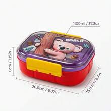 1 buah/Set Kotak Bekal Plastik Lucu dengan Peralatan Makan, Kotak Bento Anti Bocor yang Dapat Digunakan Kembali, Wadah Bekal Portabel, Wadah Penyimpanan Makanan Salad Buah, Aman untuk Kulkas & Microwave, Cocok untuk Pelajar dan Dewasa di Sekolah, Kantor, Piknik, Kembali ke Sekolah - MultiWarna - View 16