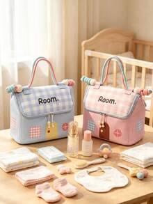 1pc Dopamine House Shaped PU Makeup Bag, Large Capacity Portable Travel Toiletry Bag, Suitable For Nursery And Daily Outdoor Use - Multicolor - View 6