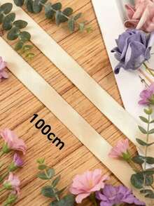 1 Pair 100CM Flat Champagne Satin Ribbon Shoelaces, Compatible With Sports Shoes And Casual Shoes, Versatile Replacement Shoelaces Shoe Accessories, Shoelaces Only, Shoes Not Included - Champagne - View 4