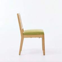 Rattan Dining Chairs Set Of 2, Farmhouse Kitchen Chairs With Cane Back, Mid-Century Modern Side Chairs With Natural Hardwood Frame, Soft Sponge & S-Spring Cushion For Home Kitchen - Olive Green - View 6