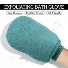 New Upgraded Exfoliating Gloves With Detachable Carrying Bag, Professional Body Cleansing Tool, Reusable, Double-Sided Body Cleansing Towel, Detachable Base Towel, Double-Sided Towel, Suitable For Spa, Massage, Home Body Cleansing. Body Cleansing Bath Cleanser, Cleansing Towel Detacher & Feisumassaji. Gurin, Pink, Buru, Baggu, Storage, Organizer, Heakrippu - Multicolor - View 1