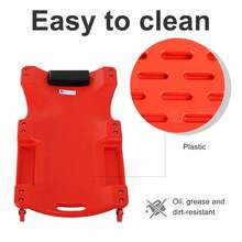 Mechanic Vehicle Creeper, Under-Car Rolling Crawler Board, With Headrest, Wheels, Red - A - View 9