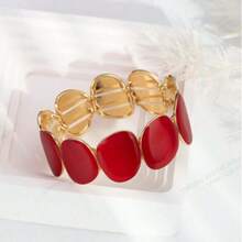 1pc Black Minimalist Chic Bracelet, Unique Design Elegant Cuff Bracelet For Women, Suitable For Daily Wear & Gift - Bracelet - View 4