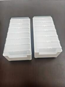 24 piezas/20 piezas/14 piezas/12 piezas/1 pieza Cajas de almacenamiento mini de plástico, cajas transparentes, cajas de joyería portátiles, cajas organizadoras con tapa abatible, adecuadas para el almacenamiento de artículos mini, almacenamiento de joyería portátil - transparente - Ver 13