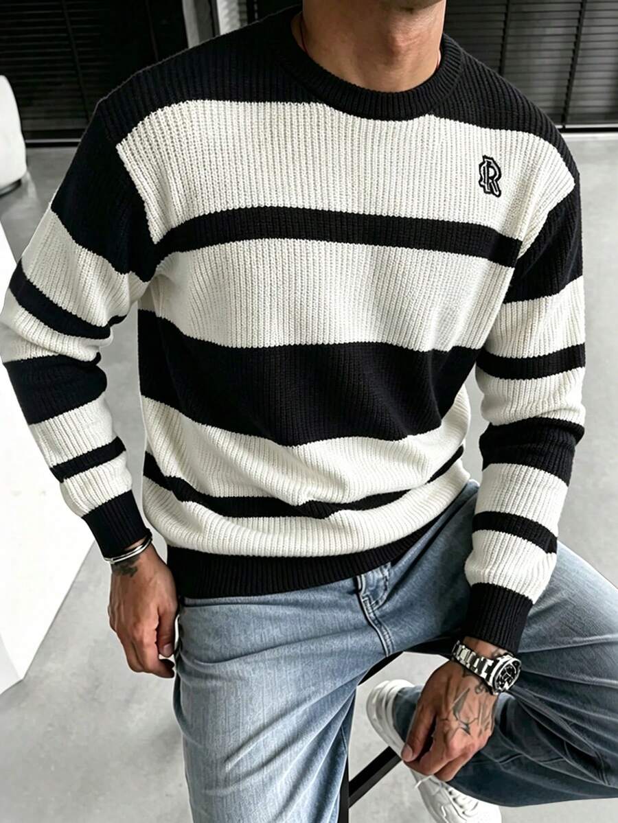 Sweater Kasual Pria Motif Blok Warna Musim Gugur/Dingin, untuk Perjalanan Sehari-hari, Olahraga, Lari, dan Bepergian. - Aprikot - View 1