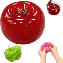 Malleable Sand Ice Apple Squishy Toy, ASMR Stress Relief Toy With Sand-Crunching Sound, -Like Soft Clay Molding Ball With Crisp Pressing Sound, One Press One Dent, Holiday Birthday Gift For Family And Friends - Multicolor - View 6