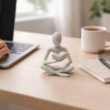 1pc 2026 New Hot-Selling 3D Printed Reading Quiet Chapter Creative Novelty Figurine Desktop Ornament, Minimalist Abstract Reader Statue Decor, Modern Artist Home Decor For Study, Living Room, Desktop, High-End Style - Multicolor - View 8