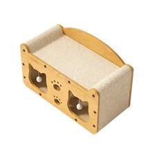 Cardboard Cat Scratcher House 2-In-1 With Interactive Ball, Durable Cat Lounge Rest Bed, Grinding Toy For Kittens & Adult Cats, Indoor Multi-Functional Cat Furniture - 56 X 30 X 30 cm - View 12