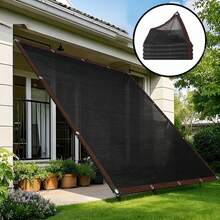 95% Shade Rate Sunshade Net With Grommets, UV Protection Shade Cloth For Greenhouse, Balcony, Garden Plants, Outdoor Awning, Outdoor Shade Curtain, Privacy Screen, Suitable For Patio, Gazebo, Flower Rack, Porch, Backyard, Lawn, Garden And Outdoor Activities - Black - View 1