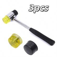 Double-Headed Woodworking Hammer Set, Includes 1 Hammer And 2 Replacement Hammer Heads, With Interchangeable Rubber Head, Suitable For Precision Operations In Jewelry And Wood Carving, A Universal Choice For Maintenance And Care - A - View 6