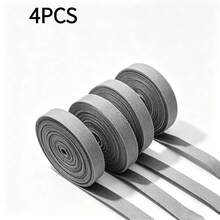 4捲大尺寸可重複使用一體式魔鬼氈紮線帶，可裁剪重型自黏式線材包覆帶，適用電腦、電子設備與伺服器機房的線路管理束帶，居家DIY必備理線收納用品 - 自黏魔鬼氈紮帶 - 查看 10