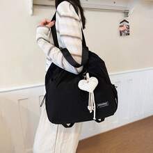Mochila impermeable plegable con cordón, compartimento principal con cierre de cordón, puede almacenar ropa deportiva, botella de agua y artículos de uso diario - Multicolor - Ver 7