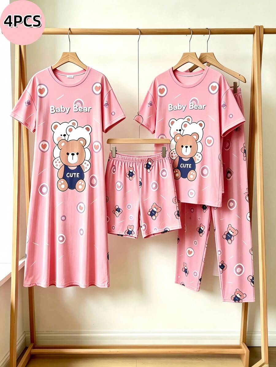 Women Pajama Sets - Dusty Pink - View 1