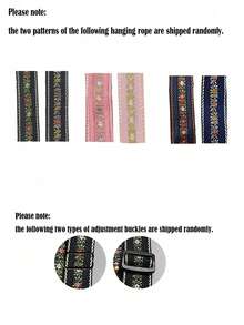 Kalung Tali Ponsel Nilon Motif Bunga Modis dengan Gelang Liontin Mutiara, Aksesori Universal yang Kompatibel - Tali leher bunga - View 11