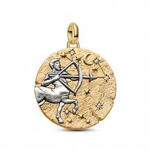 1件裝時尚星座吊墜飾品 銀色鍍層 手鍊項鍊 DIY 節日禮物 - 多色1 - 查看 28
