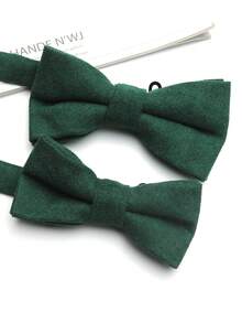 2pcs Parent-Child Bow Ties For Men And Women, Suitable For Business Casual, Street, Daily, Party, Gift, Thickened Velvet Bow Ties - Multicolor - View 15