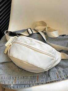 Fashion Women's Crossbody Chest Bag Waist Bag Casual Shoulder Bag - Beige - View 5