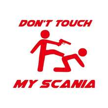1pc Don't Touch My Scania Funny Cartoon Car Truck Sticker, Vinyl Waterproof Sun-Proof Scania Heavy Truck Window Warning Decal, Truck Modification Scratch Cover Decorative Sticker - Scania - View 6