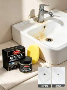 Kitchen Cleaning Paste, Grease & Grime Remover For Stainless Steel Pots, Descaling Without Damaging Surface, Metal Polishing Agent, Rust Removal & Shine Restoration For Home Metal Surfaces, Easy To Use, Holiday Gift For Family & Friends (Random New/Old Style) - Mix - View 6