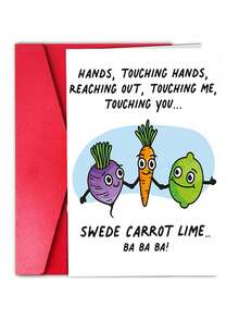1 pezzo Biglietto di auguri divertente per lei, lui, uomini, mamma, amico – Carota svedese e lime – Regali da donna - Visualizzare 8