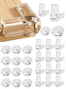 4/6/8/10/12PCS Transparent Corner Protectors - Table Corner Bumpers, Suitable For Tables, Furniture And Glass Cabinets - Multicolor - View 1