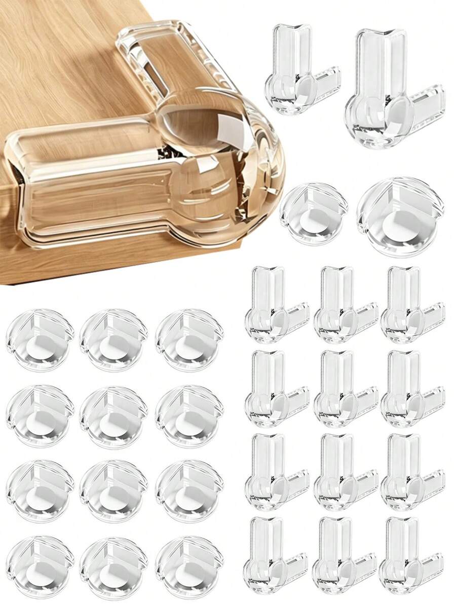 4/6/8/10/12PCS Transparent Corner Protectors - Table Corner Bumpers, Suitable For Tables, Furniture And Glass Cabinets - Multicolor - View 1
