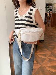 Fashion Women's Crossbody Chest Bag Waist Bag Casual Shoulder Bag - Beige - View 2