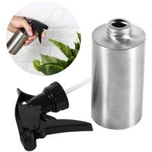 Stainless Steel Plant Watering Can, Pump Pressure Watering Pot Hand Pressing Flower Water Cans With Spray Nozzle, Empty Refillable Container For Kitchen Bathroom Or Plants Water Sprayer, 11.8/18.5oz Capacity - Multicolor - View 5