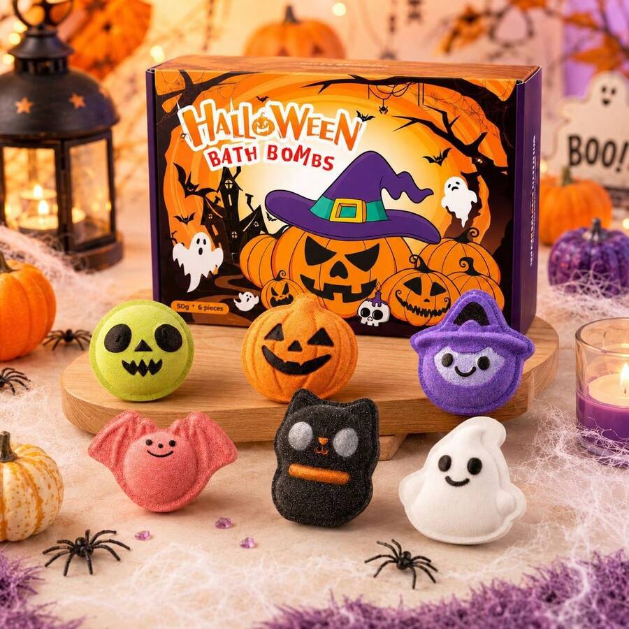 Bom Mandi Seri Halloween, Bom Mandi Berbentuk Suasana Liburan, Bom Mandi, Hadiah Halloween, Sempurna untuk Mandi Santai - Beraneka warna - View 1