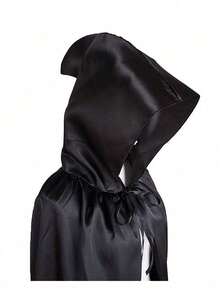 Halloween Hooded Black Death Cloak, Halloween Children's Party Cloak, Halloween Party Decoration Wear - Multicolor - View 8
