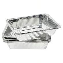 DBar-B Small Foil Trays 5-Piece Pack Heavy Duty 22 X 15.5 Cm Aluminium Trays For BBQ, Picnics And Roasts, Catch Drips, Serve Food Or Store Cooked Meat And Veg - 220 mm X 155 mm X 50 mm - View 6