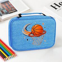 Large Capacity Frosted Oxford Fabric Pencil Case - Multifunctional, Portable Sketch & Drawing Pencil Box ,Back To School Supplies School Essentials - Multicolor - View 3