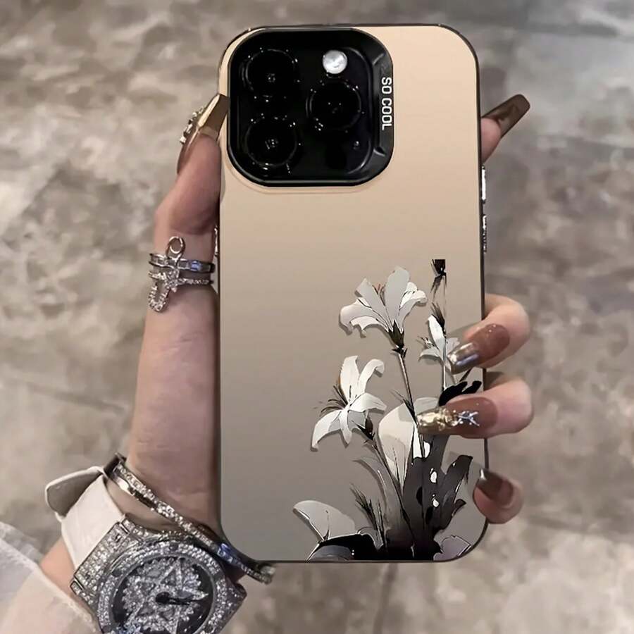 [24h Shipping from DE/FR/ES]handy hüllencoque iphonefundas iphoneFundas para Teléfono Apple con Diseño de Láser y Flor de LirioShockproof, scratch-proof, no yellowing    perfect gift - 1 immagine - Visualizzare 1
