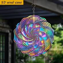 1 buah Kincir Angin Kreatif DIY Pola Pusaran Warna-warni Seperti Kelopak Bunga yang Mekar, 10 inci/360° Cocok untuk Natal, Halloween, dan Acara Hadiah Liburan Lainnya (Liontin Tidak Termasuk), Gaya Acak - Beraneka warna - View 5