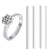 KLONKEE 4pcs Transparent Ring Size Adjuster - Adjustable Invisible Jewelry Size Adjuster, Shrink Wrap, Anti-Drop Protection, Loose Ring Protector, Fits Almost Any Ring, Easy To Use, Durable - White - View 2