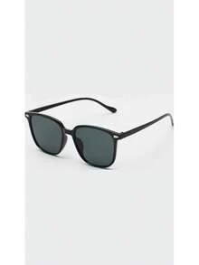 1pc Unisex Minimalist Round Fashion Glasses, Suitable For Vacation, Beach And Other Occasions - Multicolor - View 4