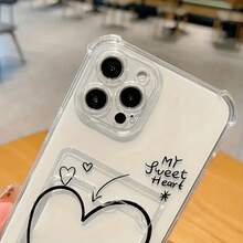 [24h Shipping from DE/FR/ES]handy hüllencoque iphonefundas iphoneFundas para Teléfono con Porta Tarjetas de Foto Líneas Simples Amor Adecuado para iPhone16 16pro 16promax 15pro 15promax14 14promax 13 12 11 XSMAX XR Dibujos Animados, Creativo, Cubierta Completa, Funda Protectora Anticaída, adecuada como regalo para ti o amigosShockproof, scratch-proof, no yellowing    perfect gift - A - Ver 4