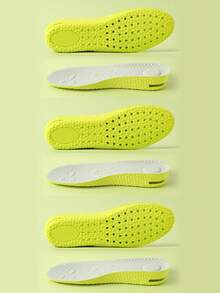 COSYLEE 1 Pair/3 Pairs Height Increasing Insoles Air Cushion Latex High Elasticity Comfortable Shock Absorbing Breathable Insoles - Green - View 39