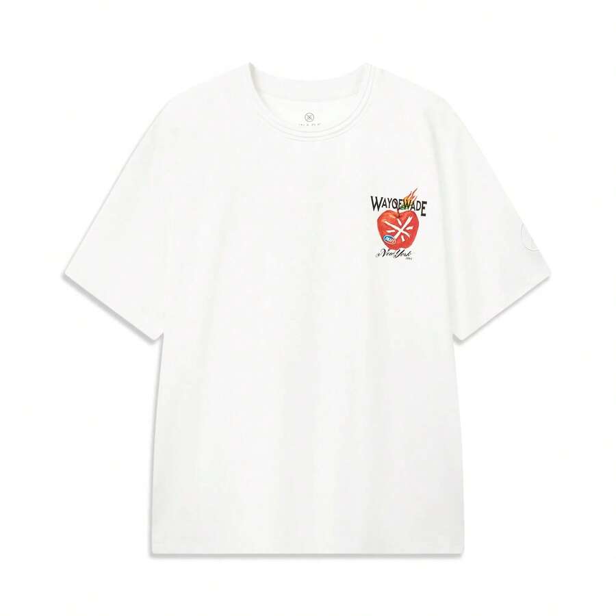 LI-NING Short Sleeve T-Shirts Men's Short Sleeve T-Shirts AHSW139 Legit Official Store - 白色 - 查看 1