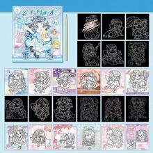 1pc Colorful Princess Scratch Art Book, Cartoon Colorable Art Drawing Paper, Multi-Functional Drawing Scratch Paper - M - View 9