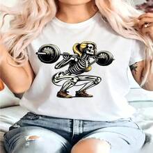 Retro, Kawaii, 100% Cotton, Oversized, Soft Breathable, Casual Crewneck, Short Sleeve Top, Summer Vibes, Streetwear, Aesthetic, Women's Fashion - 白色 - 查看 6