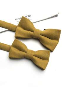 2pcs Parent-Child Bow Ties For Men And Women, Suitable For Business Casual, Street, Daily, Party, Gift, Thickened Velvet Bow Ties - Multicolor - View 19