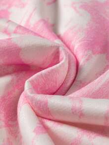 Acelitt Setelan Hoodie dan Celana Pendek Kasual Wanita Warna Pink & Putih Bermotif, Gaya Y2K, Setelan Dua Potong Rajutan Bergaris dengan Tali Serut, Cocok untuk Kencan & Jalan-jalan, Gaya Elegan - MultiWarna - View 9