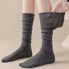 5 Pairs Summer Thin Slouch Socks, Japanese Sweet Sexy Breathable Natural Ruched Casual Versatile Women's Socks - Multicolor - View 1
