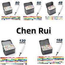 168/120/80/60/48 Colors Brush Art Marker Pens,Double Tip Brush & Chisel Suitable For Drawing And Art Creation, Sketching, And Creating Beautiful Artworks In Offices, Schools, Students, Stationery, And School Supplies,Back To School,Refillable - Multicolor Art Markers - View 5