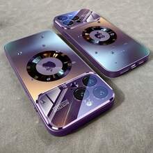 [24h Shipping From DE/FR/ES] Gradient Metallic Texture Magnetic Phone Case, Various Colors Available, Full Lens Protection, Anti-Drop Protective Case, Waterproof And Fingerprint Resistant Glossy Hard Case, Simple And Elegant Business Style, Unisex Case, Suitable For Apple 17/16/15/14/13/12/11/X/Xs/Pro/Plus/Max, S21/S22/S23/S24/S25/S26, , . - Grey - View 8