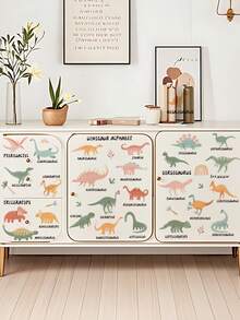 1pc Dinosaur Alphabet Learning Wall Sticker For Kids, Removable Room Decor For Bedroom, Living Room, Children's Room, Kindergarten - 1PC - View 2
