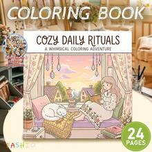Cozy Miniature Models: 24-Page Comfortable Student Coloring Book, Simple And Relaxing, Adult Coloring Book, Birthday Gift For Boys, Anniversary, Back-To-School Season, Holiday Gift, Includes Random Stickers. - TL-750 - View 11